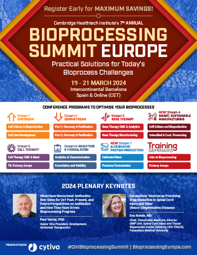 Download Brochures - Bioprocessing Summit Europe